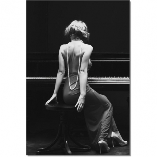 Piano Beauty Wall Art in Black & White